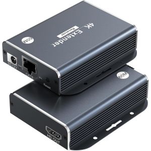 MEVRONISSHOP-4K HDMI Extender Over Ethernet Extendeur sur CAT5e/CAT6/CAT7, 4K@60Hz Up to 196ft(60m), EDID and POC Fonction Support - Neuf