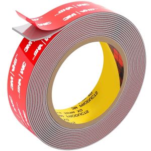 3M Ruban Adhésifs Double Face Extra Fort,Ruban Adhésif de Montage Solide et Imperméable pour Bande Lumineuse LED,Voiture,Décoration de la Maison et du Bureau,Gris (15.4FTx0.98IN) - Neuf