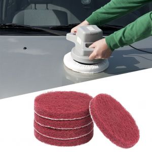 Lot de 5 tampons a recurer auto-adhesifs de 75 mm pour polissage, accessoires pour rectifieuse (400#) - Neuf