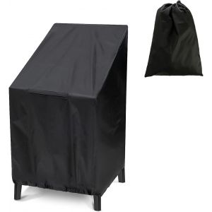 Housse De Chaise De Jardin En Tissu Oxford 210d Empilable, Imperm&eacute;able Et R&eacute;sistante &Agrave; L'usure, Adapt&eacute;e Pour Chaise D'ext&eacute;rieur &Agrave; Haut Dossier (65 X 65 X 120 Cm) - Neuf