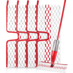 KALANKA-4 Pi&egrave;ces 2 en 1 R&eacute;utilisable Tampons Microfibre pour Vileda 1-2 Spraymax Mop en Microfibre Lavable Coussin de Nettoyage pour Serpilli&egrave;re Recharge Microfibres pour Tous Types de sols - Neuf