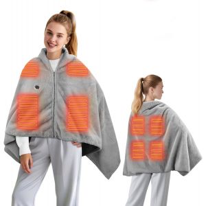 JGD-Couverture Chauffante &Eacute;lectrique 147x82 cm, Couverture Chauffante pour Dos Nuque &Eacute;paules Cuisses, 3 Niveaux Temp&eacute;rature, Chauffage Rapide, Cadeaux Lavables Machine pour Femmes Hommes - Neuf