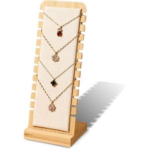 Jexnovashop-Pr&eacute;sentoir &Agrave; Bijoux En Bois - 12 Emplacements Porte Bijoux Et Collier, Pour Bracelet, Collier Et Pendentif - Neuf
