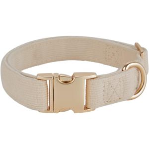 Collier Pour Chien Ultra Doux En Velours C&ocirc;tel&eacute; Naturel Fabriqu&eacute; Pour Les Petits Chiens &Agrave; Peau Sensible, Vert Sauge - Neuf
