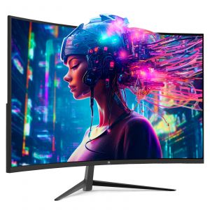 Z-Edge &Eacute;cran PC Gaming incurv&eacute; 27 pouces 200 Hz, 1 ms, FreeSync, FHD 1080P, dalle VA 1500R sans cadre, DP 1.4 + HDMI 2.0, inclinaison r&eacute;glable - Neuf