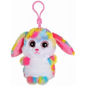 KAL-- Brilloo Friends Bag Clip-Lapin Jaune/Rose-Troody, 071192, Porte Clé - Neuf