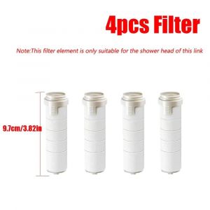 Pommeau De Douche À Grand Débit,5 Modes,Arrêt Réglable À Une Touche,Salle De Bains,Haute Pression,Économie D'Eau,Buse De Mélangeur De Douche,Ensemble De Buses De Douche.4Pcs Filter. - Neuf