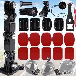 20 Pi&egrave;ces Accessoires Pour Cam&eacute;ras D'Action Sur Casque, Accessoires Casque Gopro, Support De Cam&eacute;ra Pour Casque 360, Support De Cam&eacute;ra Pour Casque Avec 3M, Pour Gopro Hero 12/11/10/9/8/7/6/5[Z3231] - Neuf