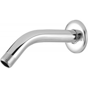 Bras de douche avec bride et ruban en t&eacute;flon, bras d'extension de 15 cm pour pommeau de douche fixe et pomme de douche &agrave; effet pluie, en acier inoxydable, montage mural (chrom&eacute;) - Neuf