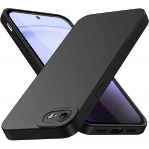 Kal-Coque Pour Iphone Se 2022 / Se 2020 Et Iphone 8/7 (4,7), Housse Etui De Protection En Silicone Souple, Cover Antichoc Avec Protege De Camera, Compatible Avec Ip Se 3/8/7 Tpu (Noir) - Neuf