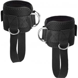 Ankle Straps,2 Pi&egrave;ces Sangles De Cheville Avec Anneaux En D Sangle Cheville Musculation Poulie Sangle De Cheville R&eacute;glable Gymnastique Pour Entra&icirc;nement De Fitness Pour Hommes Et Femmes - Neuf