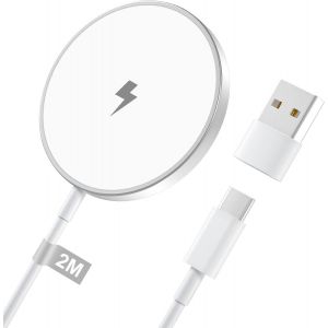 Thef-Chargeur Induction Iphone 2m, 15w Chargeur Mag-Safe Pour Apple Iphone 16/16 Pro/15 Pro Max/15 Plus/15/14/14 Plus/13/12 Mini/11 Pro Max,Chargeur Sans Fil Iphone Charge Rapide Chargeur Iphone Indu - Neuf