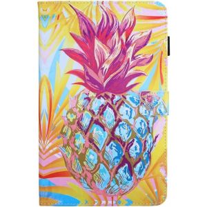 Etui A Rabat Pour Tablette Samsung Tab A 2019 8.0 Pouces T290/T295 Etui En Cuir Pu Ultra Slim Porte Monnaie Femme Fille Anti-Rayures Protection Fonction Housse Motif Glitter Couleur Ananas - Neuf