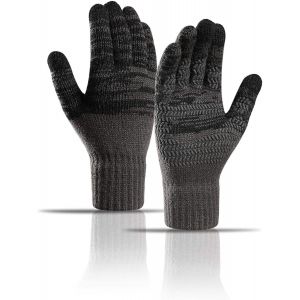 Gants À Écran Tactile Tricotés D¿Hiver, Doublure Intérieure Douce, Poignets Élastiques Chauds, Textile Antidérapant Hommes Et Femmes - Neuf