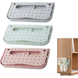 CAUC-3 Pi&egrave;ces Support de Chaussure Mural Pliable, &Eacute;tag&egrave;re &agrave; Chaussures Murale, Montage Mural, Sans Per&ccedil;age,pour Porte D'entr&eacute;e, Salle de Bain - Neuf