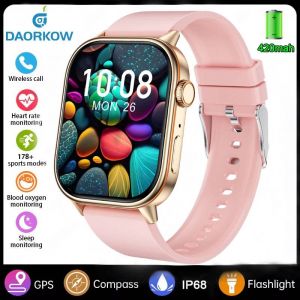 2025 Nouvelle Mode Int&eacute;gr&eacute; 6 &Eacute;toiles Gps Position Montre Intelligente Femmes 2.01 ''Amoled Hd &Eacute;cran Ip68 &Eacute;tanche Sport Bracelets Dames.Pink. - Neuf