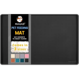 Anti Glisse Tapis Gamelle Chien Et Chat,Tapis Silicone Gamelle Pour Chien,Plateau Noir Pour Bol Chat Grande Taille,Set De Table Silicone Nourriture,45 X 30 Cm - Neuf