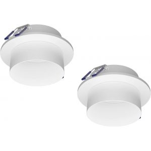 KAL-2 Cadres D'Encastrement Au Plafond Kron, Rond, Blanc Mat - Neuf
