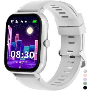 Montre Connect&eacute;e Enfant Cardiofrequencemetre Moniteur de Sommeil Podom&egrave;tre Modes Sport &eacute;tanche Reveil Jeux Bluetooth Appel Jouet Ado Fitness Tracker Cadeau Gar&ccedil;on Fille 3+ Ans Adolescent - Neuf