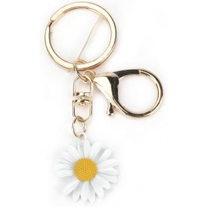 Kal-Petit Porte-Clés Marguerite, Porte-Clés, Cadeau Pour Femme, Porte-Clés Pour Femme, Cadeau Pour Fille, Breloque De Sac Exquise, Cadeaux De Remerciement Pour Femme - Neuf