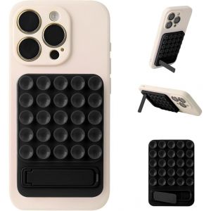 Senior-Multifonctionnel Supports Pour T&eacute;l&eacute;phones Portables En Silicone, Pliable Ventouse Telephone Portable, Ventouses En Silicone Antid&eacute;rapant, Pour Tous Les Smartphones Courants(Noir)[L826] - Neuf