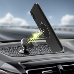 4 Pi&egrave;ces Plaque Metallique Telephone, Plaques de m&eacute;tal Minces avec Adh&eacute;sif pour Support T&eacute;l&eacute;phone Voiture Magn&eacute;tique Aimant Telephone Voiture, 4 Rondes - Neuf