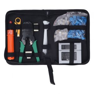 XYONG Kit d'outils de reparation reseau, pince pour cable de connecteur RJ, coupleur RJ45, ensemble de denudage de fils pour Cat5, Cat5e et Cat6 - Neuf