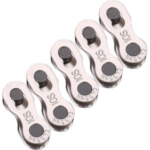 Chenquansarl-Cha&icirc;nes V&eacute;lo 10 Vitesses, 10 Pi&egrave;ces Attache Rapide Chaine Velo R&eacute;utilisables Chaine De Velo En Acier, Pour V&eacute;lo De Montagne Pi&egrave;ces D&eacute;tach&eacute;es De V&eacute;lo - Neuf