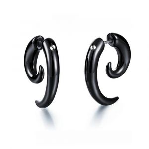 Petites Boucles D'oreilles Punk Noires Pour Homme Et Femme,En Acier Inoxydable,Accessoires De Bijouterie,Nouvelle Mode,2020-Z0008-10- - Neuf