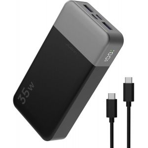 JGD-Batterie Externe Charge Rapide 35W 20000mAh Power Bank USB C in&Out Chargeur Externe PD3.0 QC4.0 Batterie Portable Compatible avec iPhone17 16 15 Galaxy Pixel Tablette - Neuf