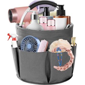JEXNOVASHOP-Organiseur de Nettoyage Multi-Poches, Rangement Produits Menagers Sac Pliable avec poign&eacute;e et 6 Compartiments, Organisateur de Sac pour Jardin, Salle de Bain, Int&eacute;rieur - Neuf