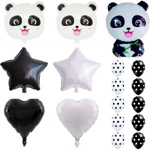 ChicSlick-17 Pièces Ballons De Films Panda, Ballons À Thème Panda, Décoration De Ballon De Fête, Gros Ballons Animaux, Ballons De Douche.[X1901] - Neuf