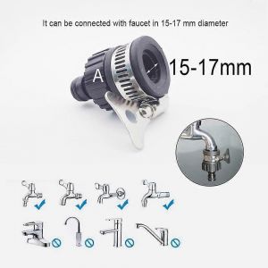 Accessoires de jardinage en PVC Extérieur 3/4 Voiture Tuyau d'arrosage Connecteur Adaptateur Connexion rapide Réparation Tube de raccordement Raccords de tube 1/2 - Neuf
