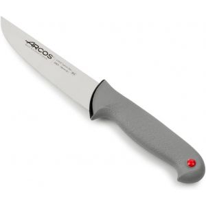 Couteau De Boucher 180 Mm En Acier Inoxydable Nitrum - Couteau De Cuisine Professionnel Pour Viande. Poisson Et L&eacute;gumes - Manche Ergonomique Pom - S&eacute;rie Color Prof - Noir - Neuf