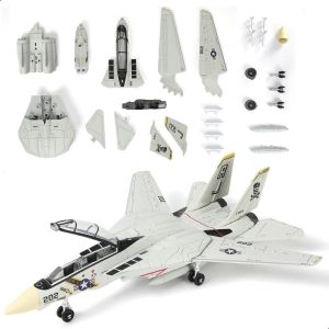 1:72 Échelle F-14 Tomcat Avion de Chasse Kit de Construction Rapide en Plastique Militaire F14 Jouet Avion Assemblage Modèle d'avion avec Support Cadeau pour Enfants (36 pièces) - Neuf
