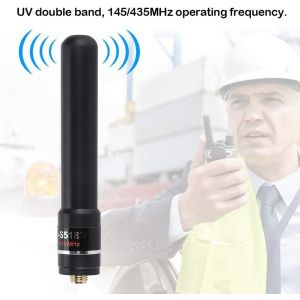 Antenne Compatible avec Radio Amateur Mobile UV-5R,Antenne Radio Courte Double Bande &agrave; Gain &Eacute;lev&eacute; HH-S518+ SMA-F UV - Neuf