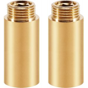 Kalanka-Lot De 2 Rallonges De Robinet En Laiton 1/2"" X 50 Mm, Raccord De Tuyau En Laiton, 1/2"" Ig X 1/2"" Ag, Dn15 - Rallonge Filet&eacute;e Pour Installation De Tuyau - Neuf