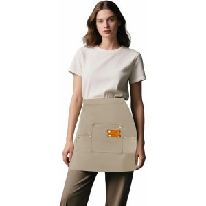 Loranka-Tablier Taille Courte, Tablier Demi-Taille Avec 3 Poches, Tabliers De Chef De Cuisine Imperm&eacute;able, Tablier De Serveur Caf&eacute; Restaurant Bar, Tablier Court Professionnel Pour Hommes Femmes - Neuf