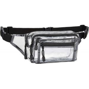 Sac banane,sac banane transparent pour femmes sac de taille mignon imperm&eacute;able &agrave; l'eau Sac &agrave; main transparent approuv&eacute; par le stade - Neuf