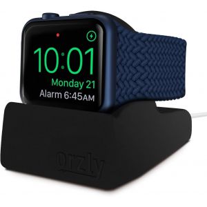 Night-Stand Pour Apple Watch Noir-Station De Charge Mode Nightstand-Station D'accueil-Support Bureau Compact Hq Compatible Apple Watch 38 Mm/42 Mm/40mm/44mm- Avec Fente Pour Dissimuler Votre C&acirc;ble - Neuf