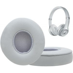 KAL-Paire De Coussinets De Rechange Pour Casque Beats Solo 2 Solo 3 Filaire/Sans Fil Avec Adhésif Plus Fort Et Mousse À Mémoire De Forme (Gris) - Neuf