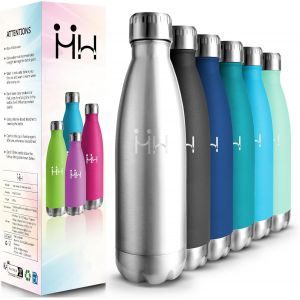 Tianyi-Gourde Isotherme - 500ml - Gourde Inox Sans Bpa, Gourde Sport Étanche, Réutilisable, Bouteille Isotherme, Processus De Revêtement En Poudre, Gourde Metal Pour Running, École, Bureau, Foot - Neuf
