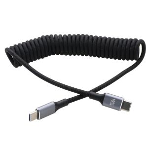 Tye-Câble Usb Type-C 100 W 88 W À Charge Super Rapide, Câble Carplay Pour Sony Xperia Xz2, Pixel 9/8, Iphone 15/16 Pro, Lg V50, Mate 70, Ipad, Macbook Pro, Ordinateur Portable, Tressé Spiralé - Neuf