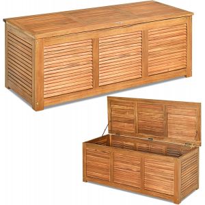 Ulteronixshop-Coffre De Jardin En Bois 178 L Avec Espace De Rangement, Bo&icirc;te De Rangement De Jardin Avec Couvercle, Coffre De Jardin, Bo&icirc;te &Agrave; Coussins, Ext&eacute;rieur, Pour Arri&egrave;re-Cour, V&eacute;randa Et Jardin, 120,5 - Neuf