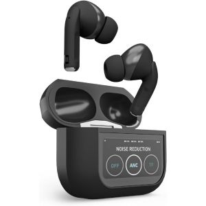 Checarzhn--No1-Mood Tws In-Ear Anc Écouteurs Intra-Auriculaires Avec Écran Lcd Touch, True Wireless Stéréo, Étui De Charge, Commandes Tactiles, Mode Transparence, Pour Smartphones, Tablettes Portables, Noi - Neuf