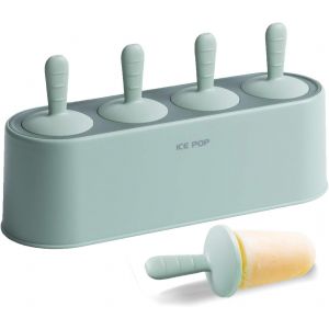 Kal-Lot De 4 Moules À Glaces En Silicone Faits Maison Faciles À Démouler Et Réutilisables (Vert, Icyclassic Pops) - Neuf