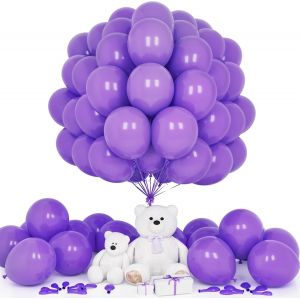 KALANKA-Ballons Violet, 50Pièces 12Pouces Mat Mauve Pourpre Latex Ballon Arche Guirlande Garçon Fille Femmes Anniversaire Mariage Proposition Valentin Douche Nuptiale Halloween Fiançailles Déco Fête - Neuf