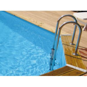 Echelle inox int&eacute;rieure pour piscines bois - Ubbink - Neuf