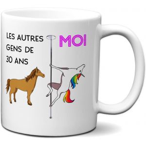 Eryi-Tasse Mug Cadeau Anniversaire 30 Ans Les Autres Gens Moi Licorne - Original Personnalisé - Neuf
