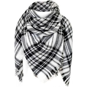 Kalanka-Écharpe Femme Homme Châle Cachemire Ecossaise Mode Ponchos Plaid Foulards Automne Hiver Oversize Cape Glands Scarf Carreaux Chaud Carrée Souple Étole Couvertures - Neuf